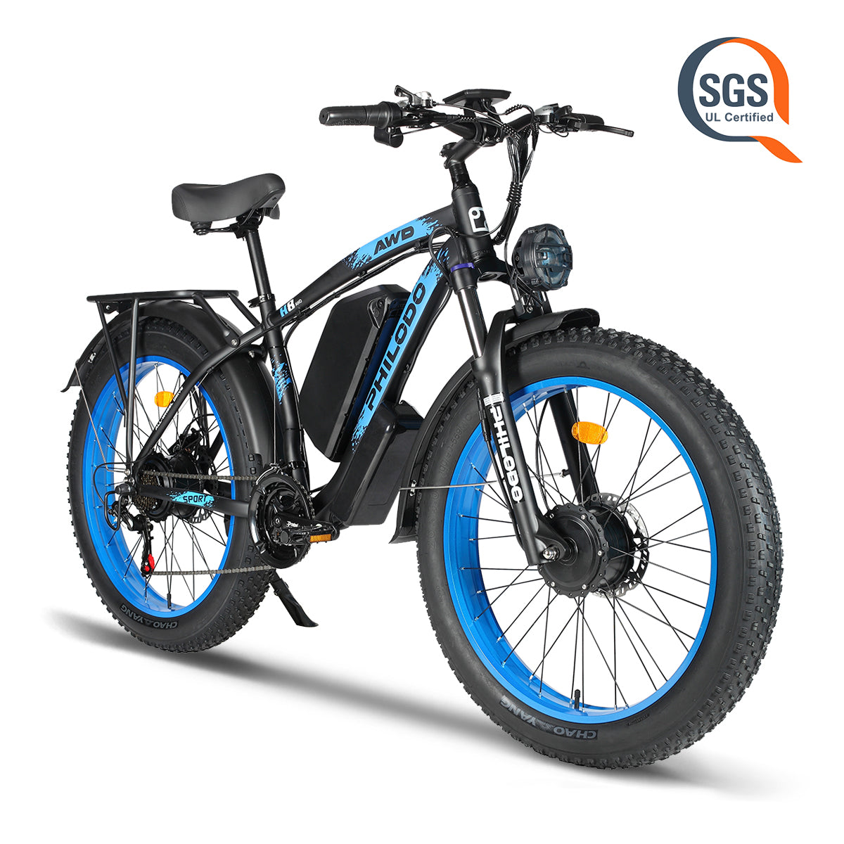 PHILODOマウンテンバイク PHILODO Upgraded H8 60V Dual Motor Fat Tire Electric Bike 5000