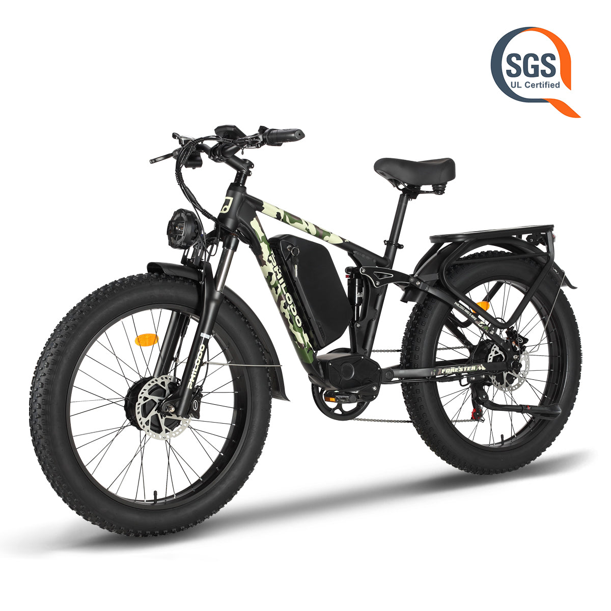 PHILODO Forester 60V Dual Motor Electric Bike Full Suspension
