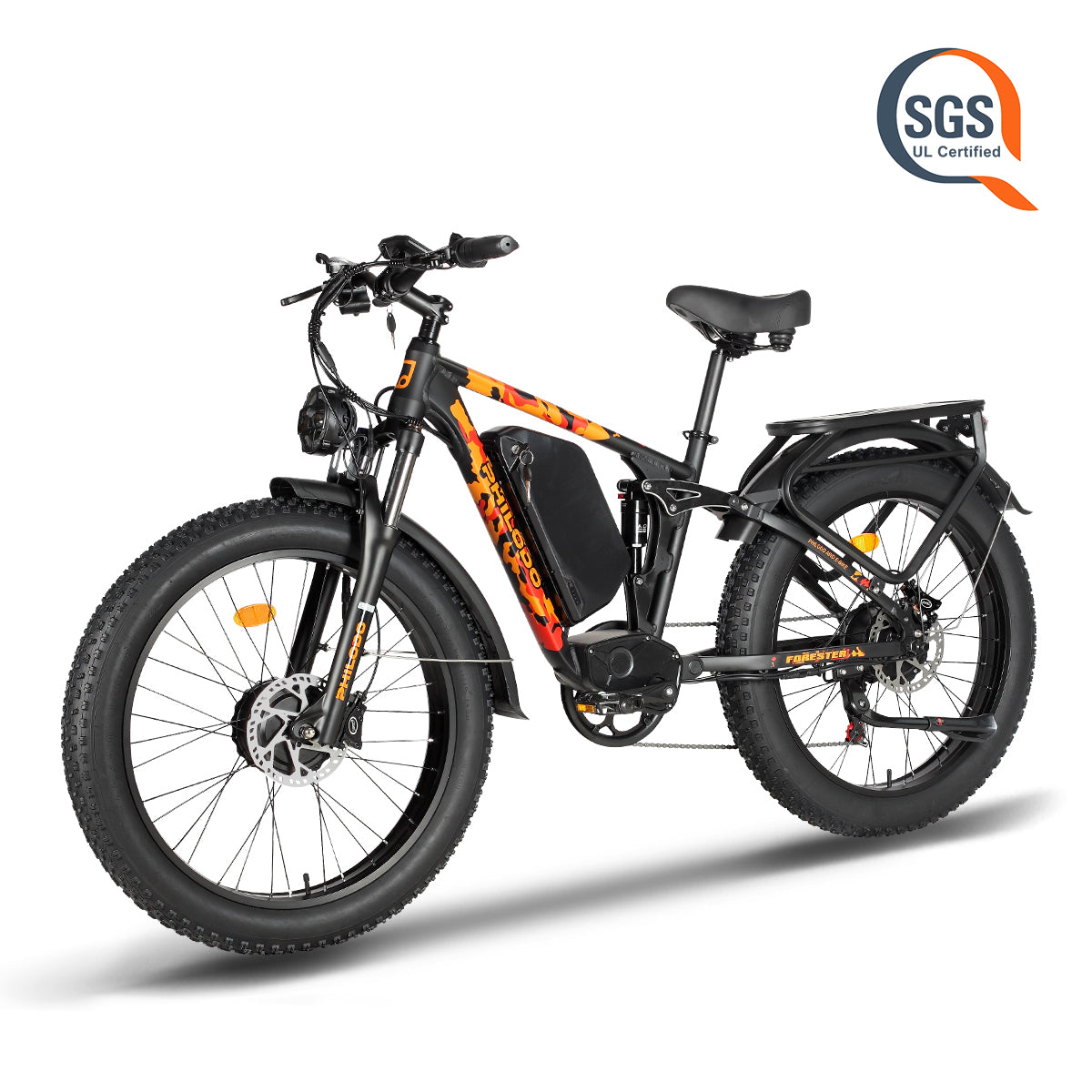 PHILODO Forester 60V Dual Motor Electric Bike Full Suspension