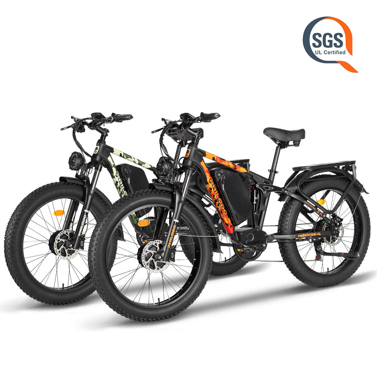 PHILODO Forester 60V Dual Motor Electric Bike Full Suspension
