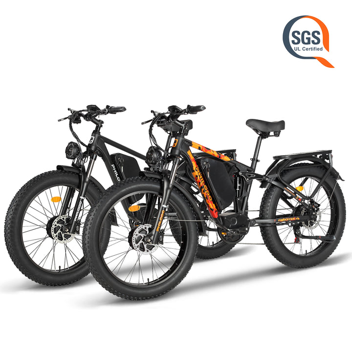 PHILODO Forester 60V Dual Motor Electric Bike Full Suspension β PHILODO BIKES
